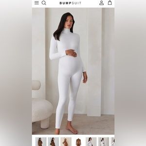 Ivory Bumpsuit, The Penelope in size small
